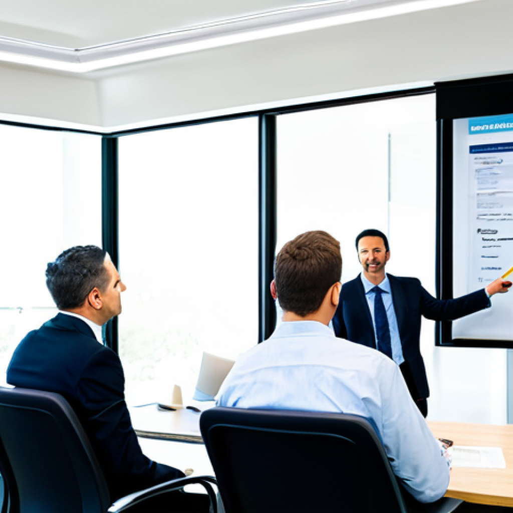 Insurance Broker Professional Development**

"A bright and modern office setting with a diverse group of insurance brokers participating in a training seminar on advanced certifications. The instructor is pointing to a slide showcasing designations like CPCU and CIC. Everyone is wearing professional business attire, fully clothed. The scene conveys a sense of learning, collaboration, and career advancement. Safe for work, appropriate content, family-friendly, perfect anatomy, natural pose, professional lighting, high resolution."

**