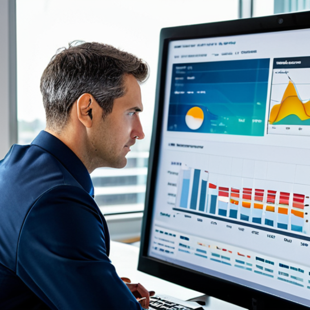 "A data analyst in a modern office, examining a dashboard displaying weather patterns and claim data for flood insurance. The analyst is wearing professional attire, fully clothed, appropriate content, safe for work, perfect anatomy, natural proportions, professional environment, high quality."