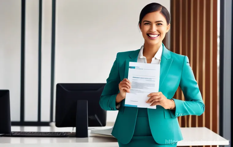 보험중개사와 관련된 자격증 인증 사례 - **Prompt 1: "The Certified Professional's Triumph"**
    "A vibrant, high-definition image of a conf...