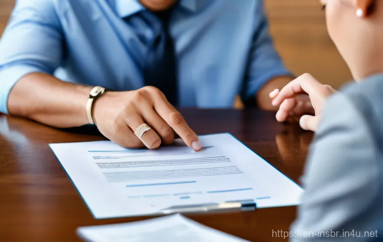 보험중개사와 고객 서비스의 차별화 전략 - **Prompt:** A warm, inviting office setting with a diverse, experienced insurance broker (40s-50s, p...