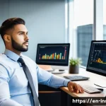 Home 18 보험중개사와 관련된 경력 전환 가능성 - A professional office setting featuring a confident insurance broker transitioning into a financial ...