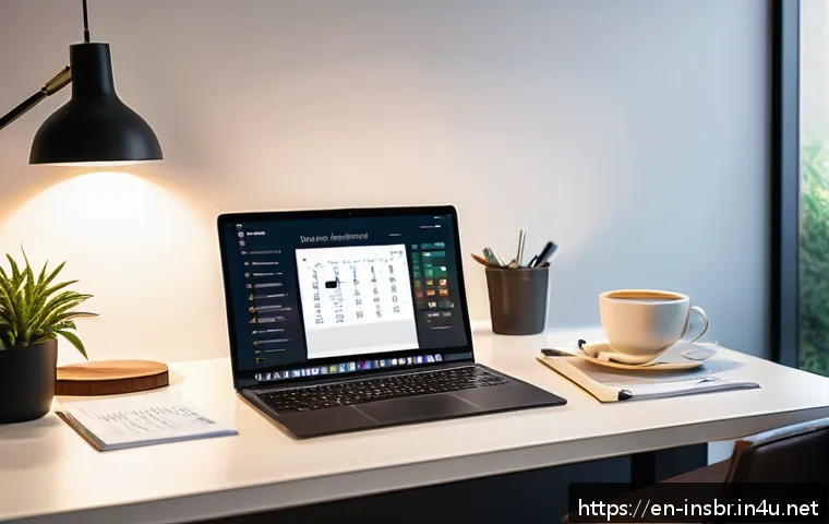 보험중개사 자격 취득 방법 - A professional insurance broker study setup featuring a modern home office with a laptop displaying ...